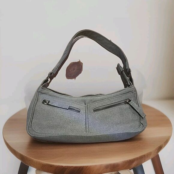 Dolcis Handbag Small Denim Green Orange - Picture 1 of 4